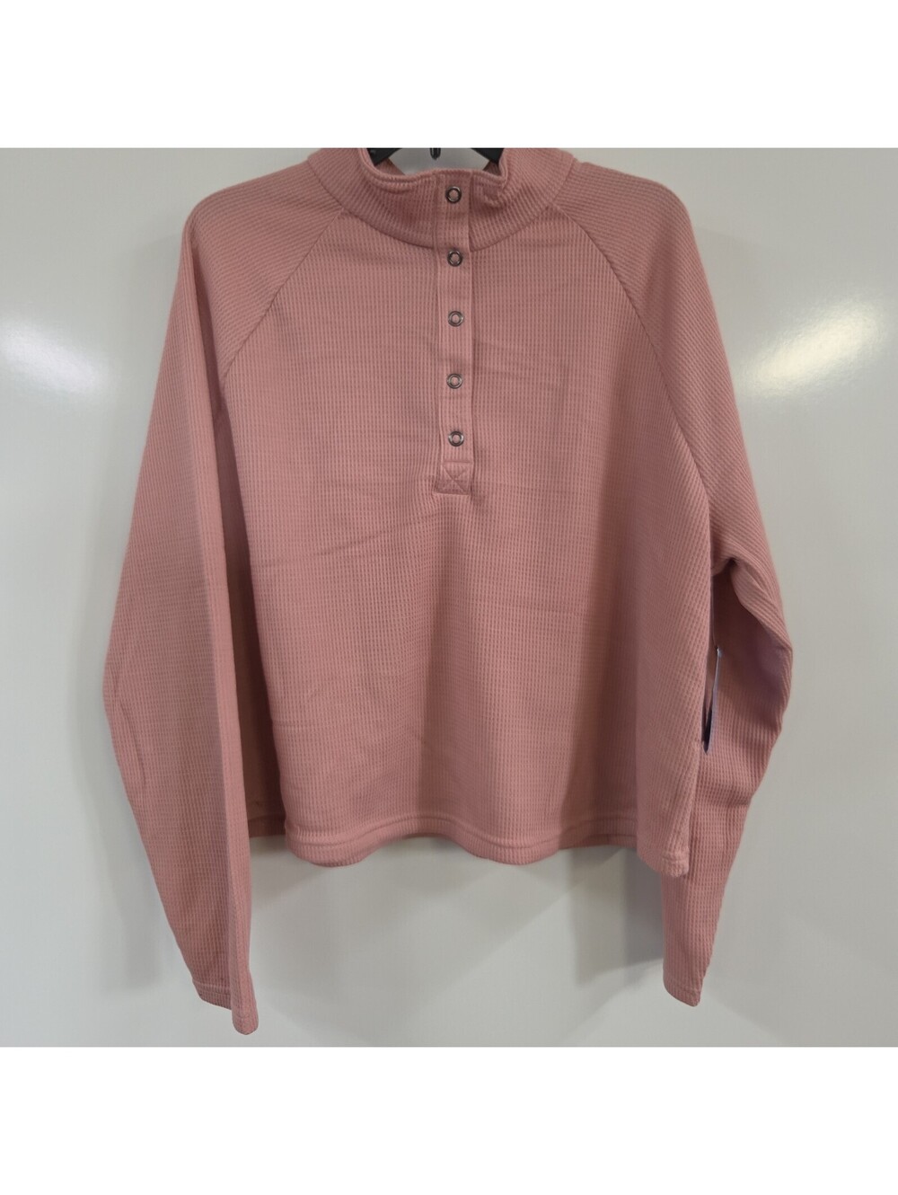 Columbia Holly Hideaway Waffle Thermal Shirt Women XXL Pink Long Sleeve